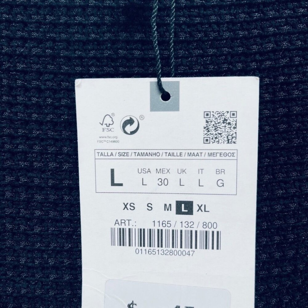 Zara Mini Skirt Size L Women’s Pull On Polyester Black New - Picture 3 of 11